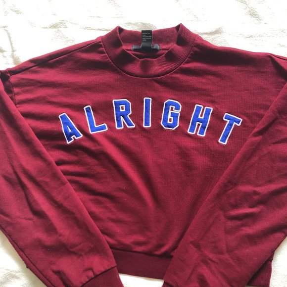 Forever 21 Varsity Letter Cropped Pullover - Picture 2 of 4